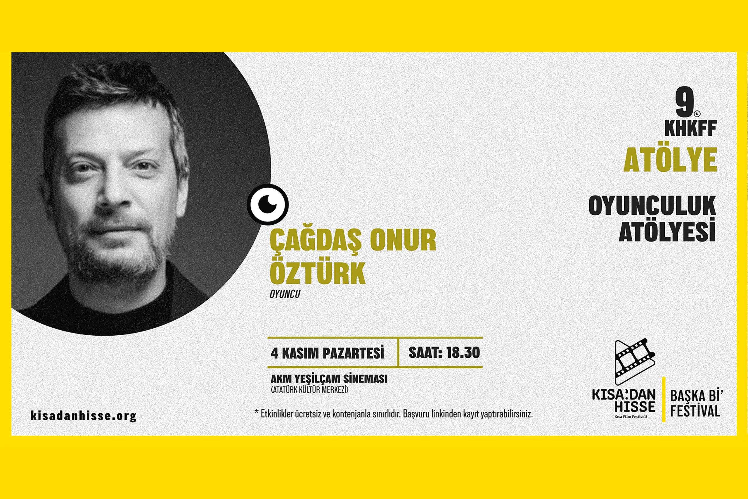 Atölye / Çağdaş Onur Öztürk ile Oyunculuk Atölyesi haber görseli