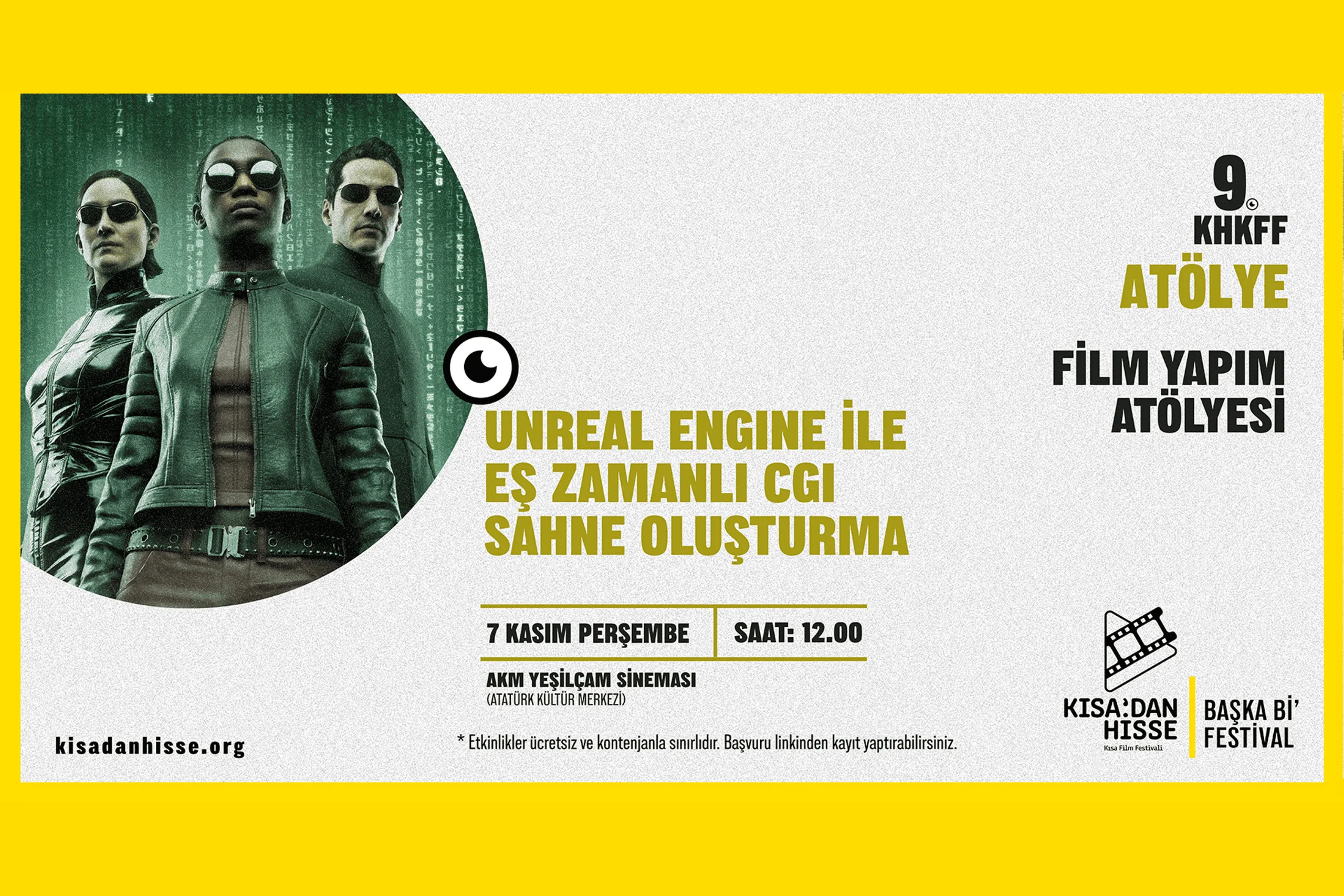 Atölye / Unreal Engine İle Eş Zamanlı CGI Film Yapım Atölyesi haber görseli